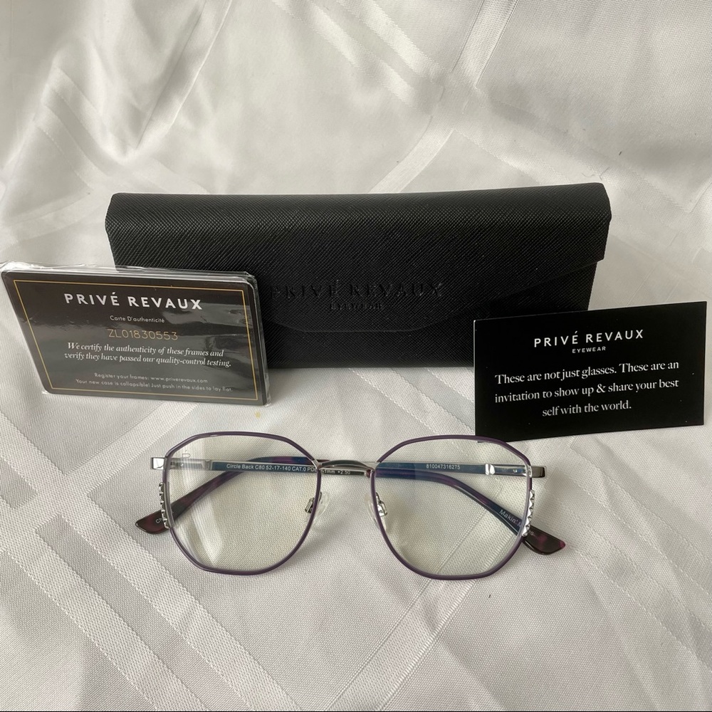 Privé Revaux purple readers.+2.50. NWOT.